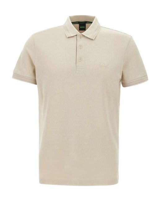 Boss Paddy Poloshirt in Natural für Herren