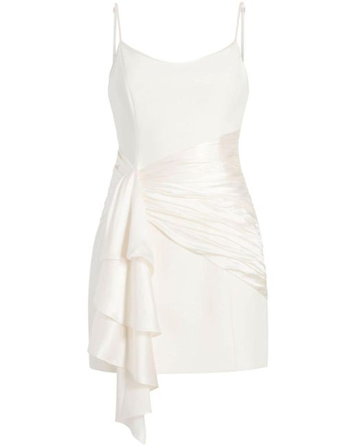 Cinq À Sept White Anselle Asymmetric Short Dress