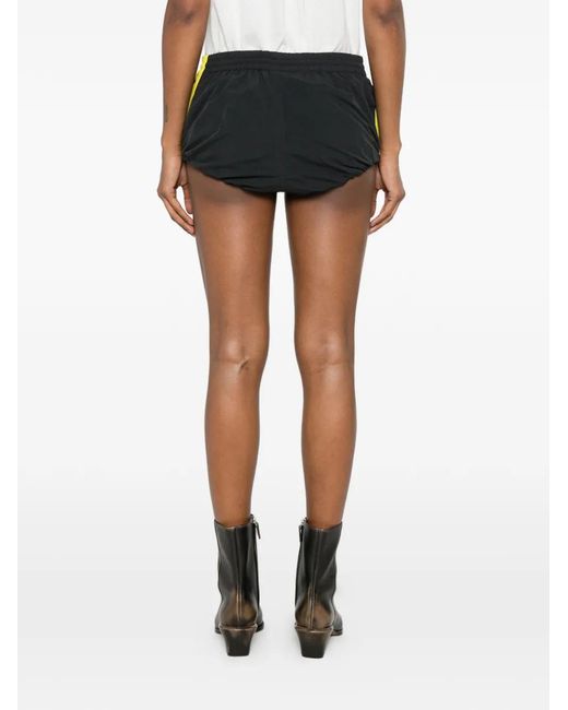 MERYLL ROGGE Black Contrast-Stripe Drawstring Shorts