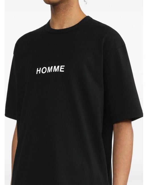T-shirt con logo di Comme des Garçons in Black da Uomo