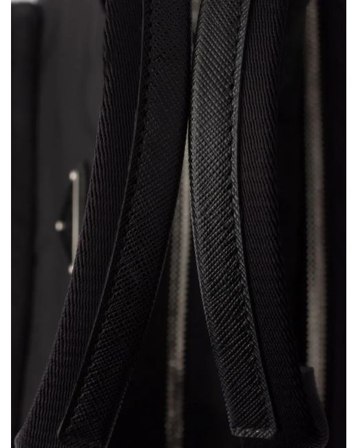 Prada Black Re-Nylon Tote Bag mit Logo-Detail
