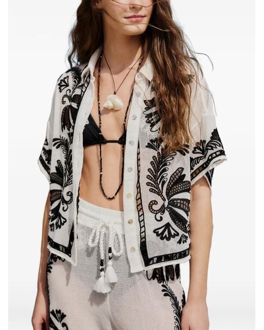 Farm Rio White Copacabana Beach Shirt