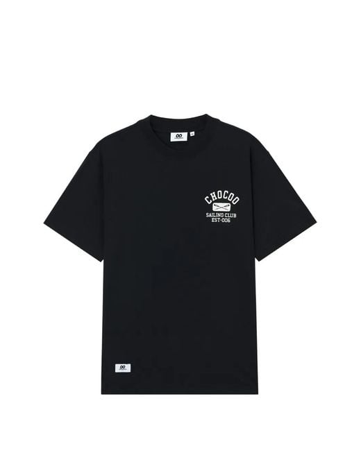 Chocoolate Black Logo-Print T-Shirt for men