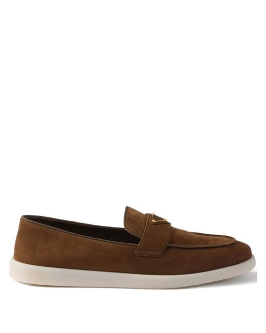 Prada Suède Loafers in het Brown