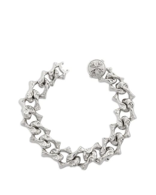 Emanuele Bicocchi Metallic Arabesque Sharp Chain Bracelet