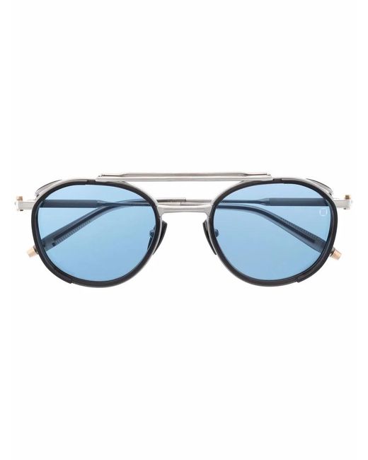 Akoni Blue Round-Frame Sunglasses