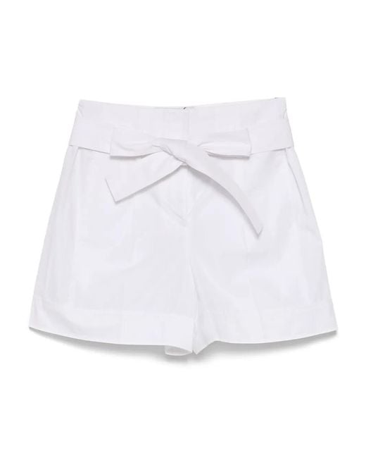 3.1 Phillip Lim White Belted Shorts