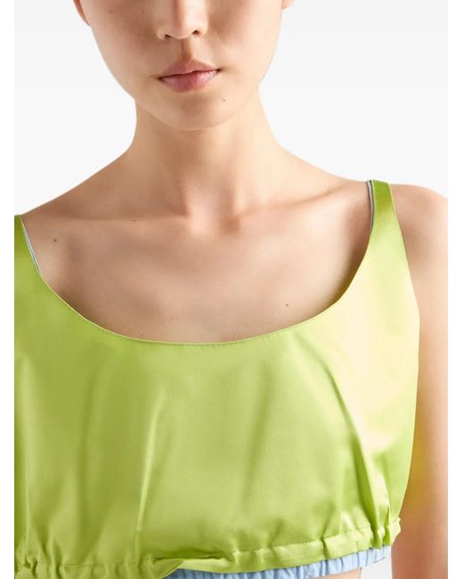 Top Corto De Duquesa Prada de color Green