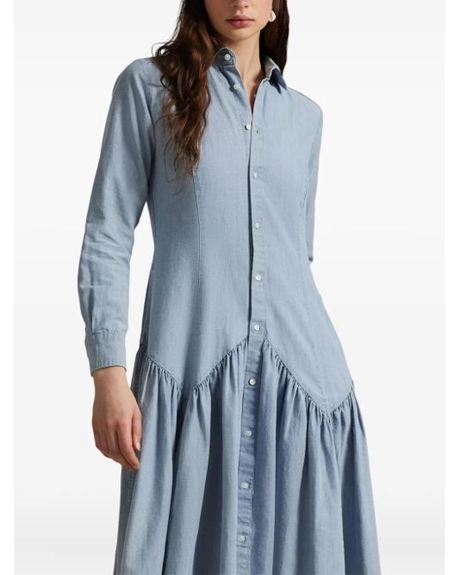 Polo Ralph Lauren ボタン シャツドレス Blue
