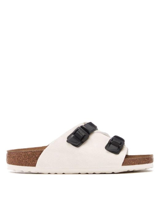 Birkenstock White Zürich Tech Suede Sandals for men