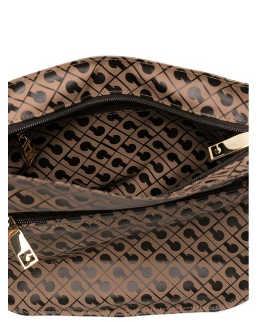 Gherardini Brown Small Monogram-Print Shoulder Bag
