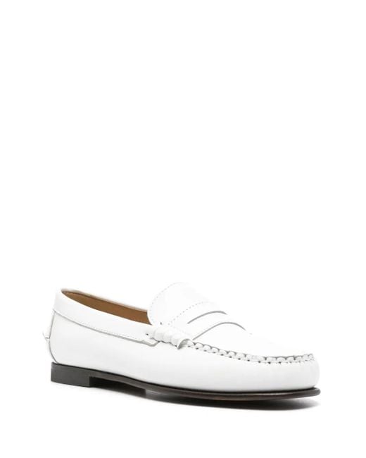 Sebago White Danielle Leather Loafers