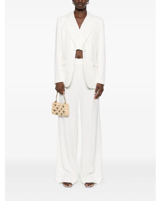 Sandro White Pinstriped Top