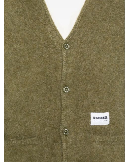 Neighborhood Green V-Neck Pocket Cardigan for men