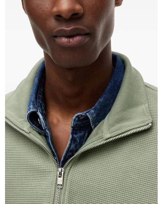 Tommy Hilfiger Green Pull À Col Zippé for men