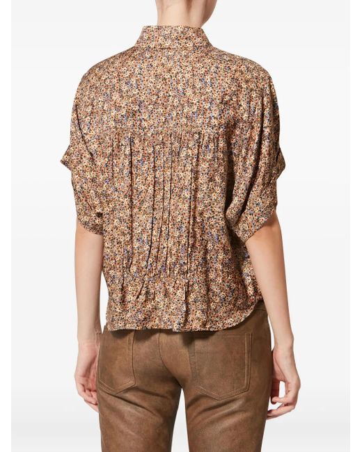 Isabel Marant Brown Azalea Floral Top