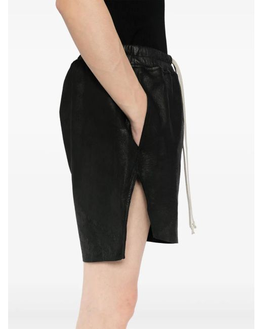 Rick Owens Leren Shorts in het Black voor heren