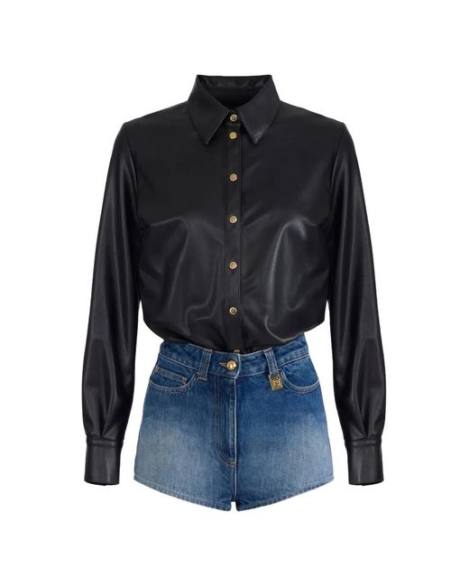 Elisabetta Franchi Blue Denim Playsuit