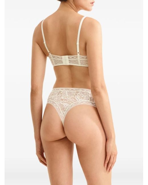 Eres White Murmures Lace Tanga Briefs