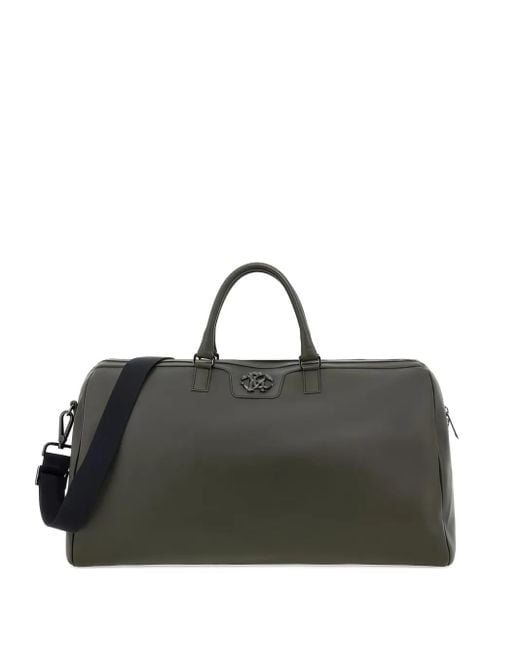 メンズ Roberto Cavalli レザー ハンドバッグ Black