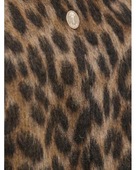 Cappotto Leopardato Con Revers di Joop! in Brown