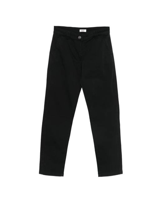Liu Jo Black Button-Fastening Cropped Trousers