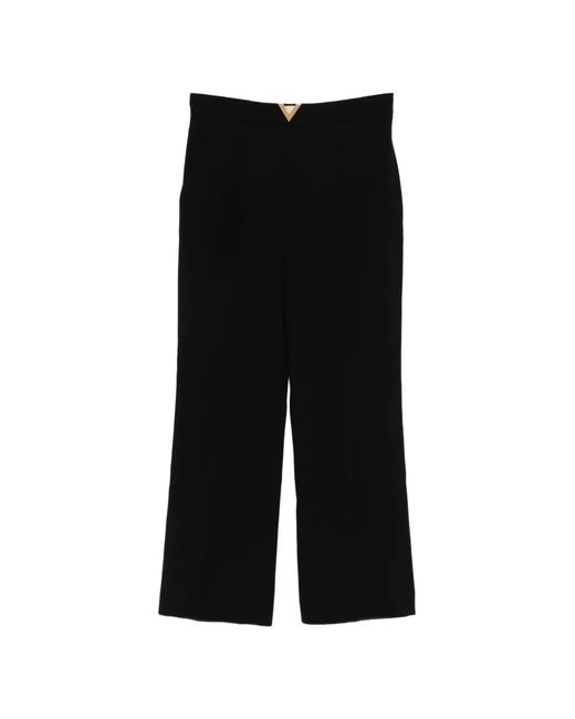 Valentino Garavani Black Vltn Straight-Leg Trousers