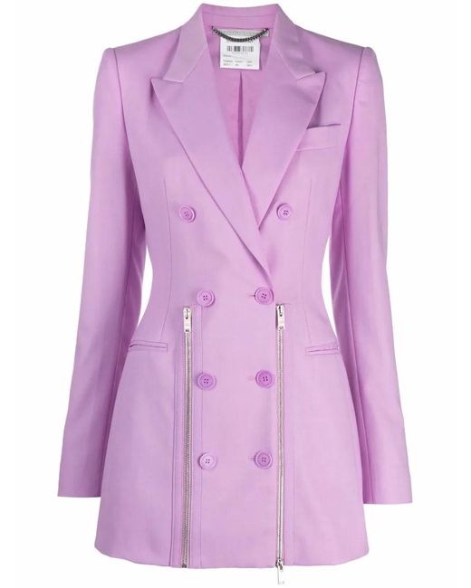 Stella McCartney Purple Double-Breasted Blazer