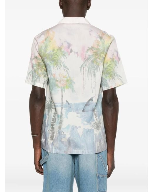 Camicia Poolside A Maniche Corte di Ksubi in Blue da Uomo