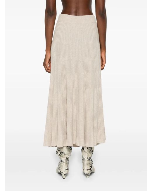 Bompard Natural Buttoned Maxi Skirt
