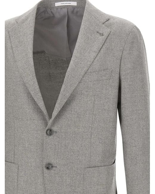 Tagliatore Gray Buttoned Blazer for men