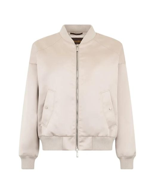 Moorer Natural Panelled Bomber Jacket
