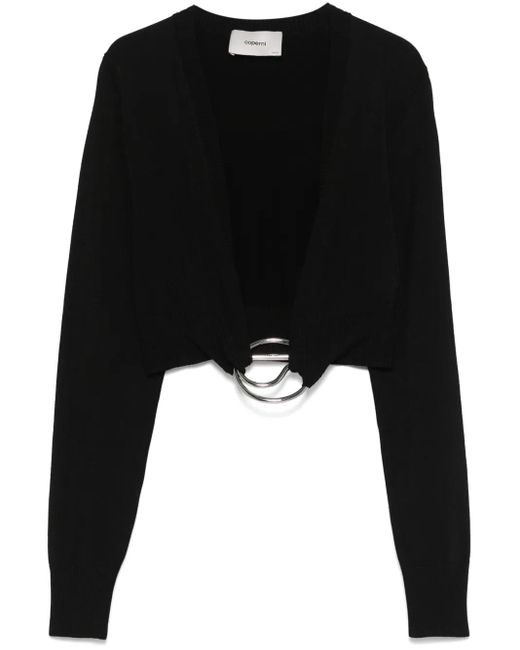 Coperni Black C-Logo Crop Top