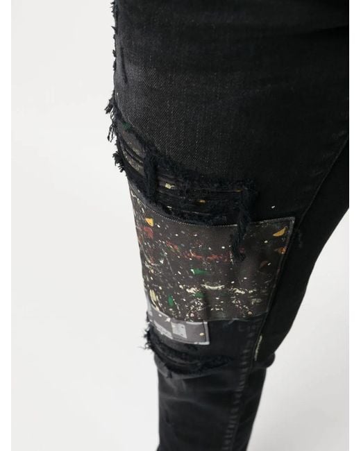 Amiri Blue Distressed Skinny-Cut Jeans for men