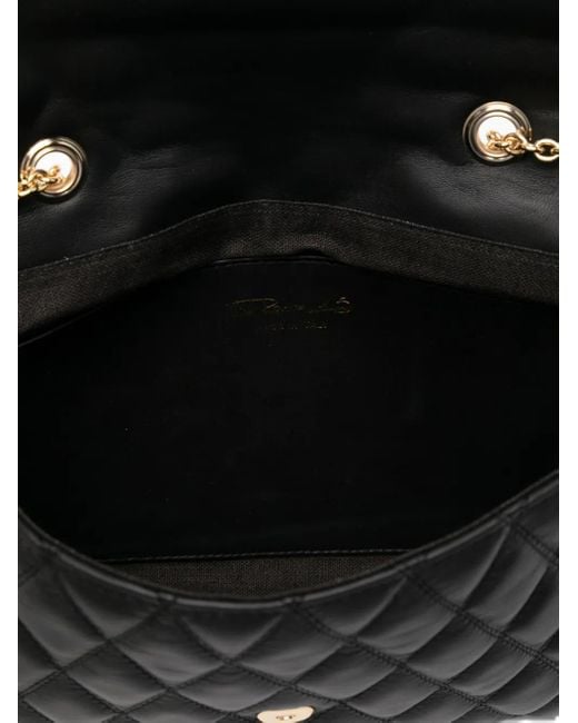 Borsa A Spalla Con Logo di Via Roma 15 in Black
