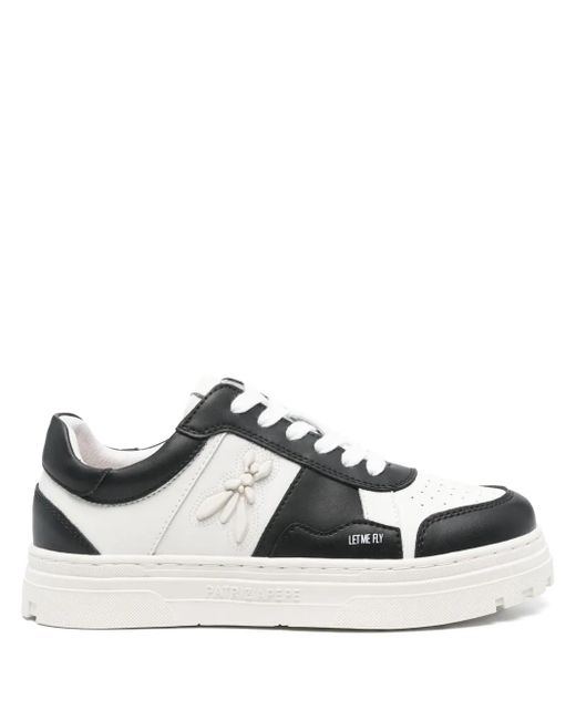 Patrizia Pepe Colour-Block Leather Sneakers in Black Lyst UK