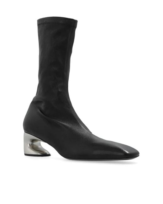 Jil Sander Black 60Mm Contrast-Heel Ankle Boots