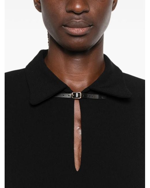 Sandro Black Ruffled Mini Dress