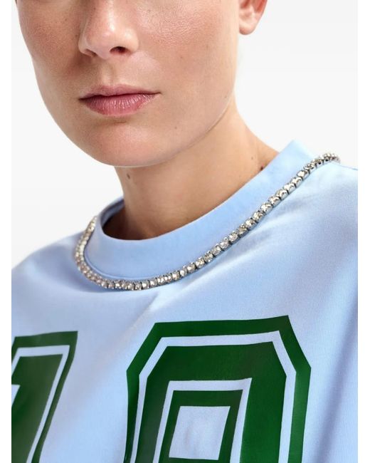 Essentiel Antwerp Blue Jisos Number-Print T-Shirt