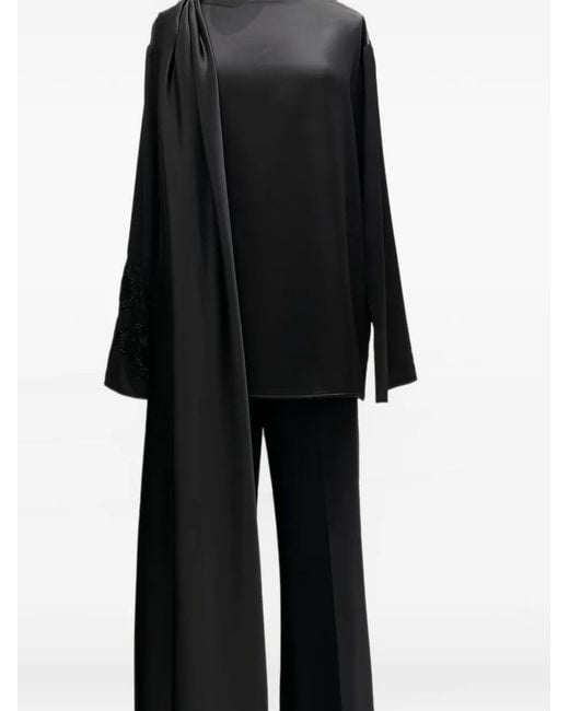 Elisabetta Franchi Black Bead-Embellished Blouse