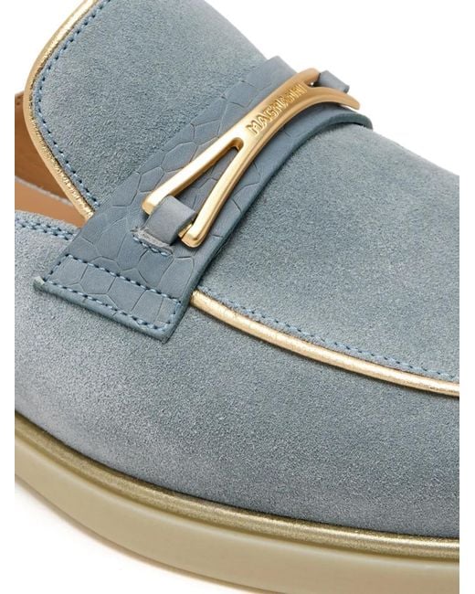 Magnanni Shoes Green Mules mit Logo-Gravur