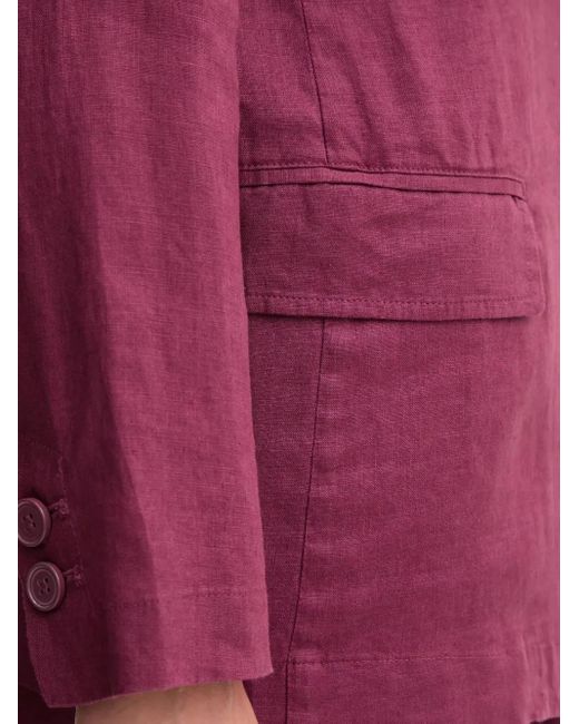 Benetton Purple Linen Blazer