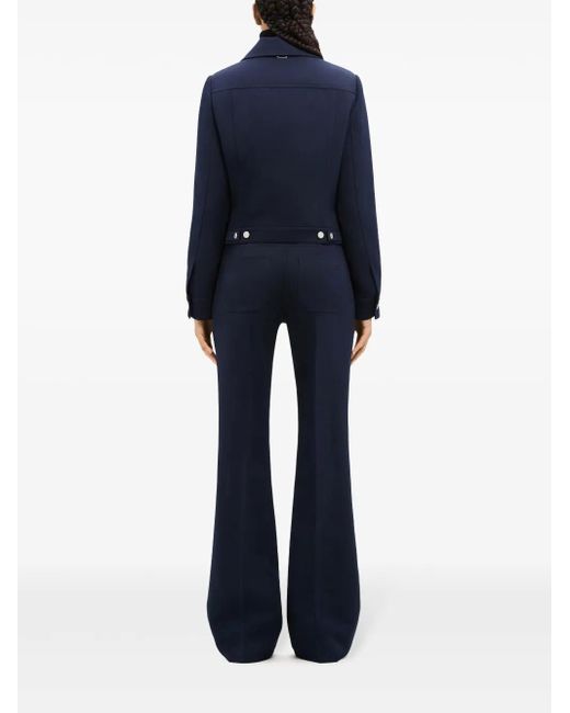 Courreges Blue Trucker Button-Fastening Twill Jacket
