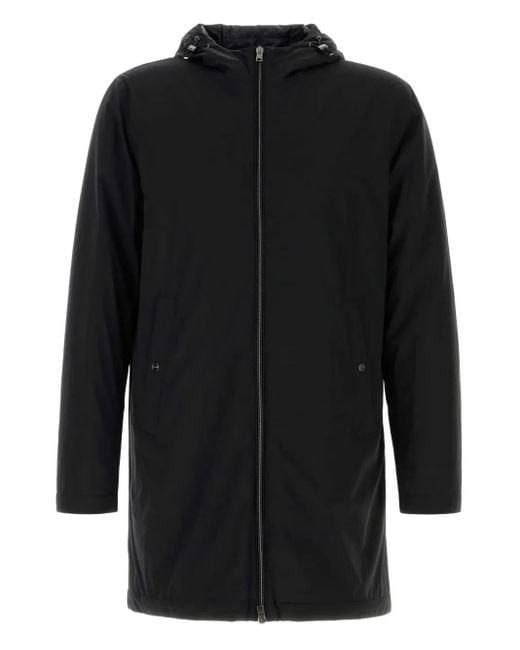 Herno Mantel Met Capuchon in het Black voor heren