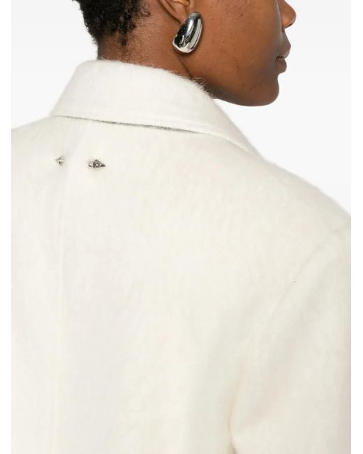 Patrizia Pepe White Single-Breasted Blazer