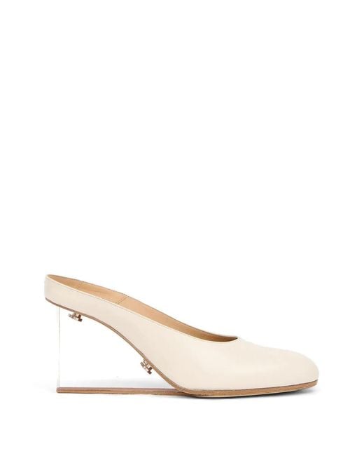 Maison Margiela Natural Plexi Wedge Mules