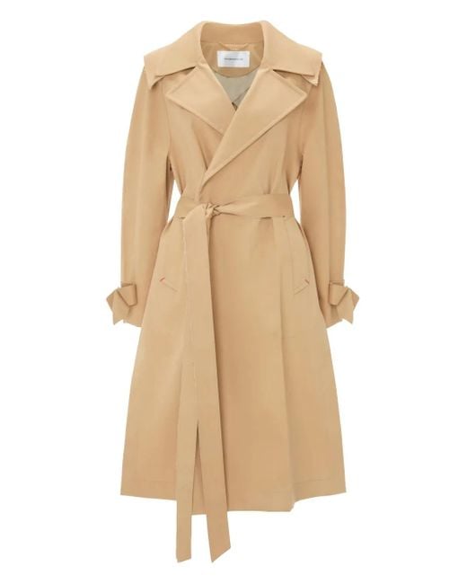 Trench Raglan À Taille Ceinturée Victoria Beckham en coloris Natural