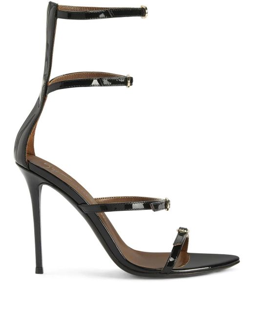 Giuseppe Zanotti White 105Mm Giselle Buckles Sandals