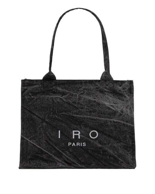 IRO Black Logo Tote Bag