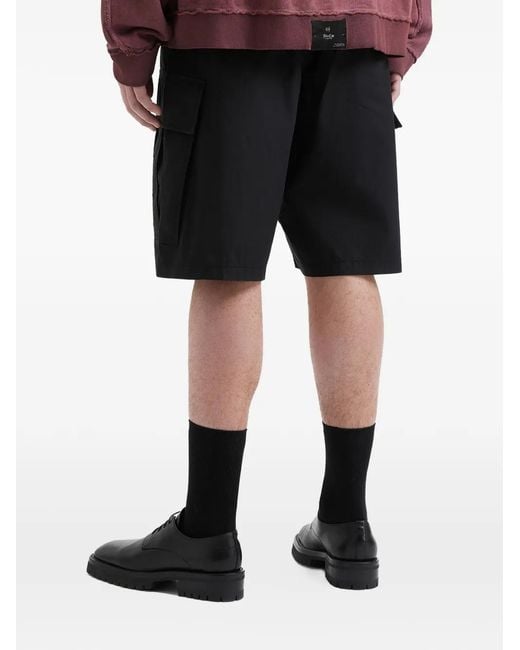 FIVE CM Black Cargo-Pocket Shorts for men